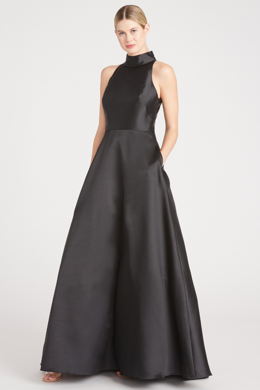 Noelle Black Gown by ML Monique Lhuillier - RENTAL – The Fitzroy