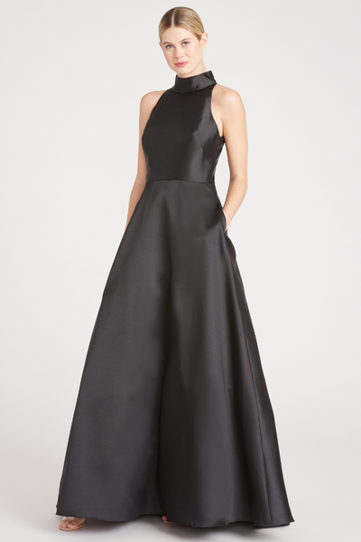 Noelle Black Gown by ML Monique Lhuillier - RENTAL