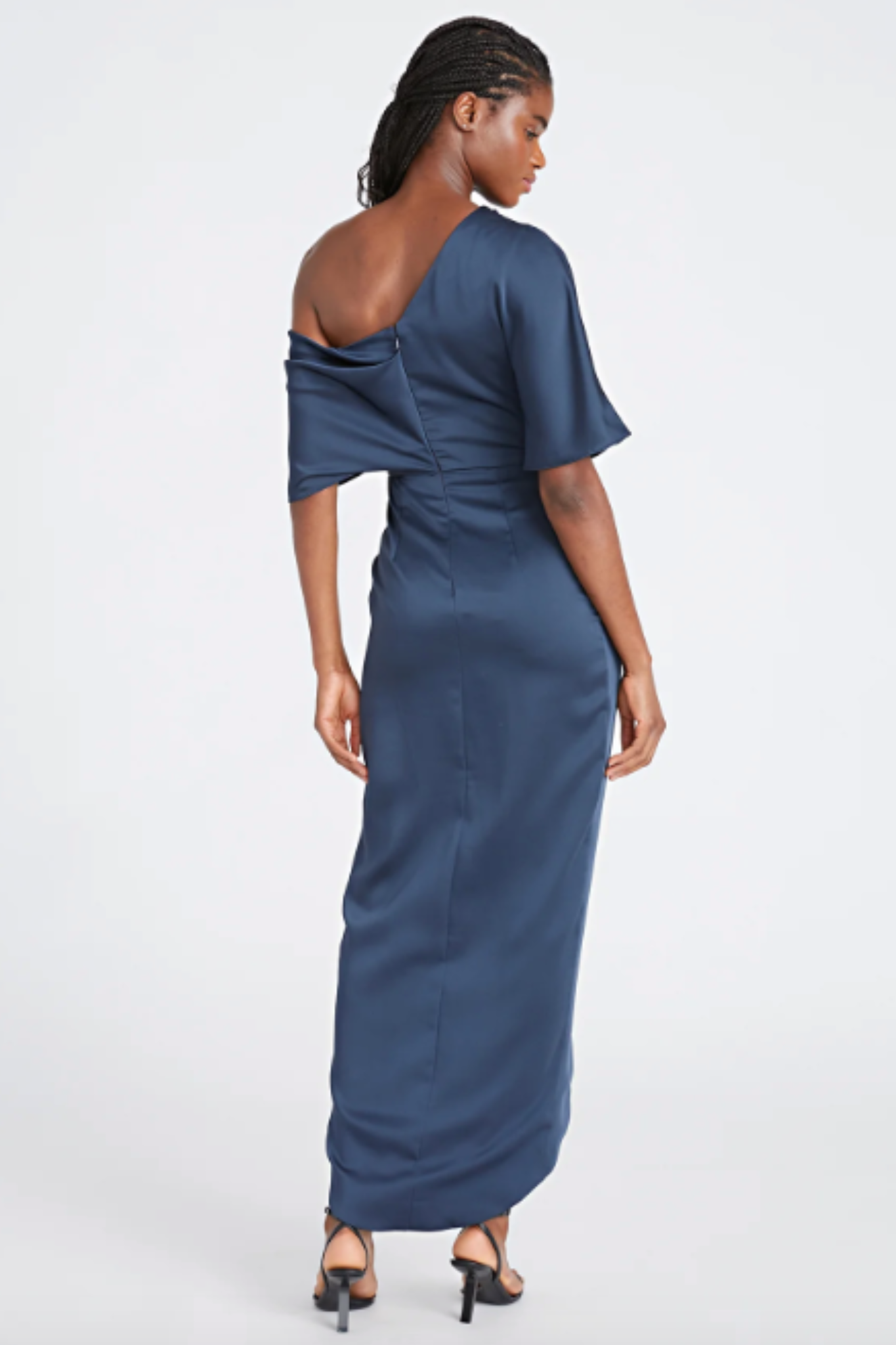 Rayna One Shoulder Draped Dress by Theia Couture - RENTAL