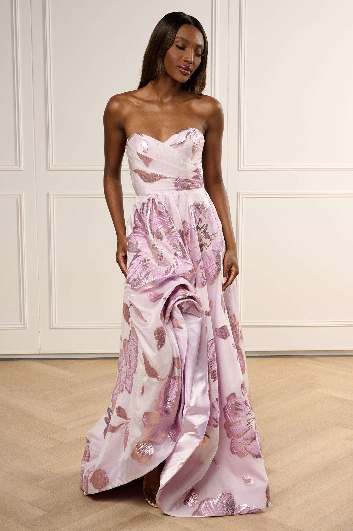 organza dress rental Blue Organza Gown by Rene Ruiz Collection