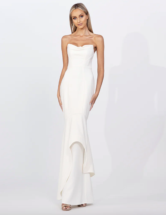 bariano white lace dress Bariano, white sequin strapless wedding dress New Wedding Dress Save 8%