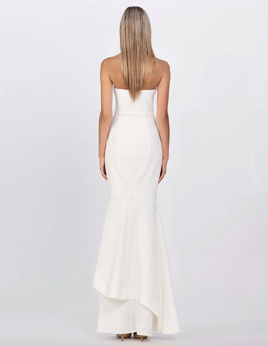 Hollywood Gown in White by Bariano - RENTAL
