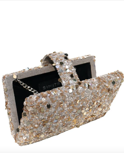 Champagne Beaded Clutch by Simitri Designs - RENTAL