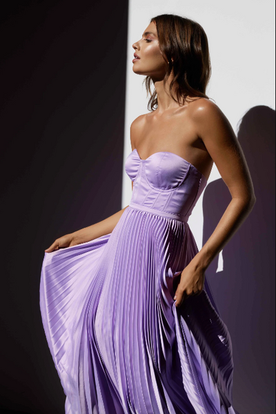 Milan Dress in Lavender by Elle Zeitoune - RENTAL
