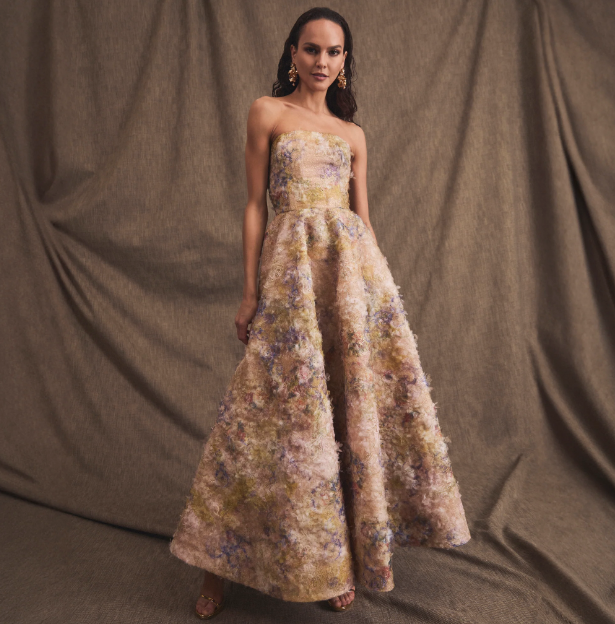 Celine Midi Dress in Gold by HELSI - RENTAL The Fitzroy Celine Midi Dress in Gold by HELSI - RENTAL The Fitzroy