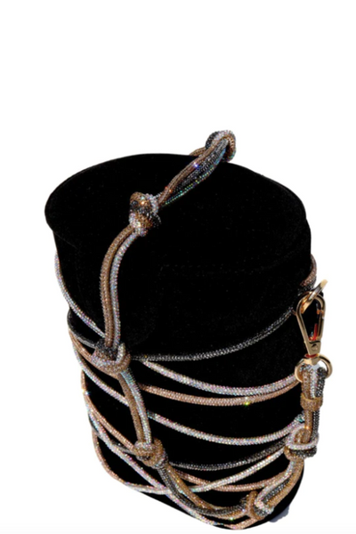 Knotty Bucket bag in Black by Simitri Designs - RENTAL