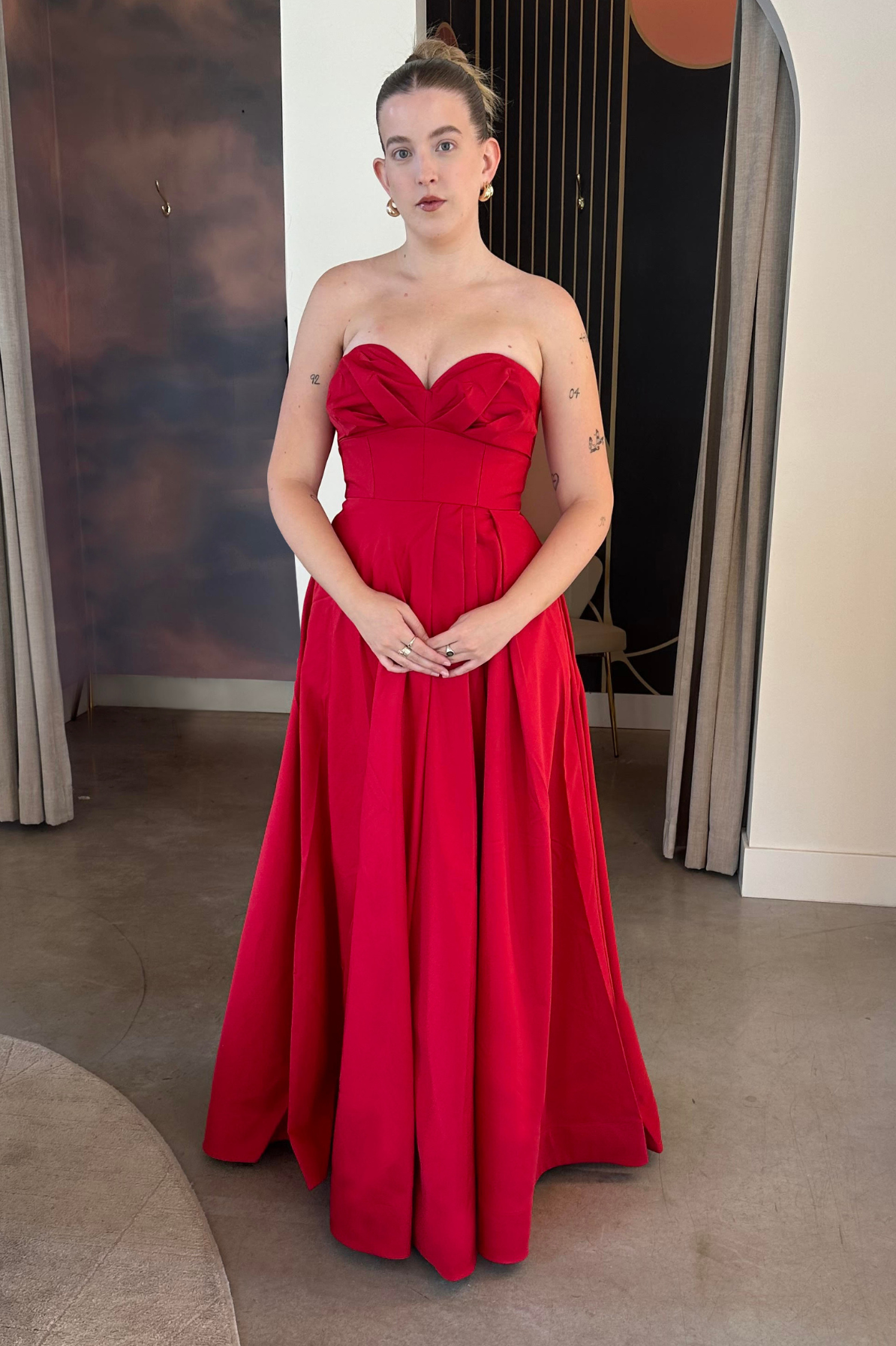 monique lhuillier red dress Red Carpet Ready Monique Lhuillier