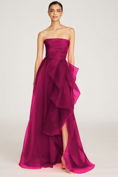 Sangria Organza Gown by Theia Couture - RENTAL