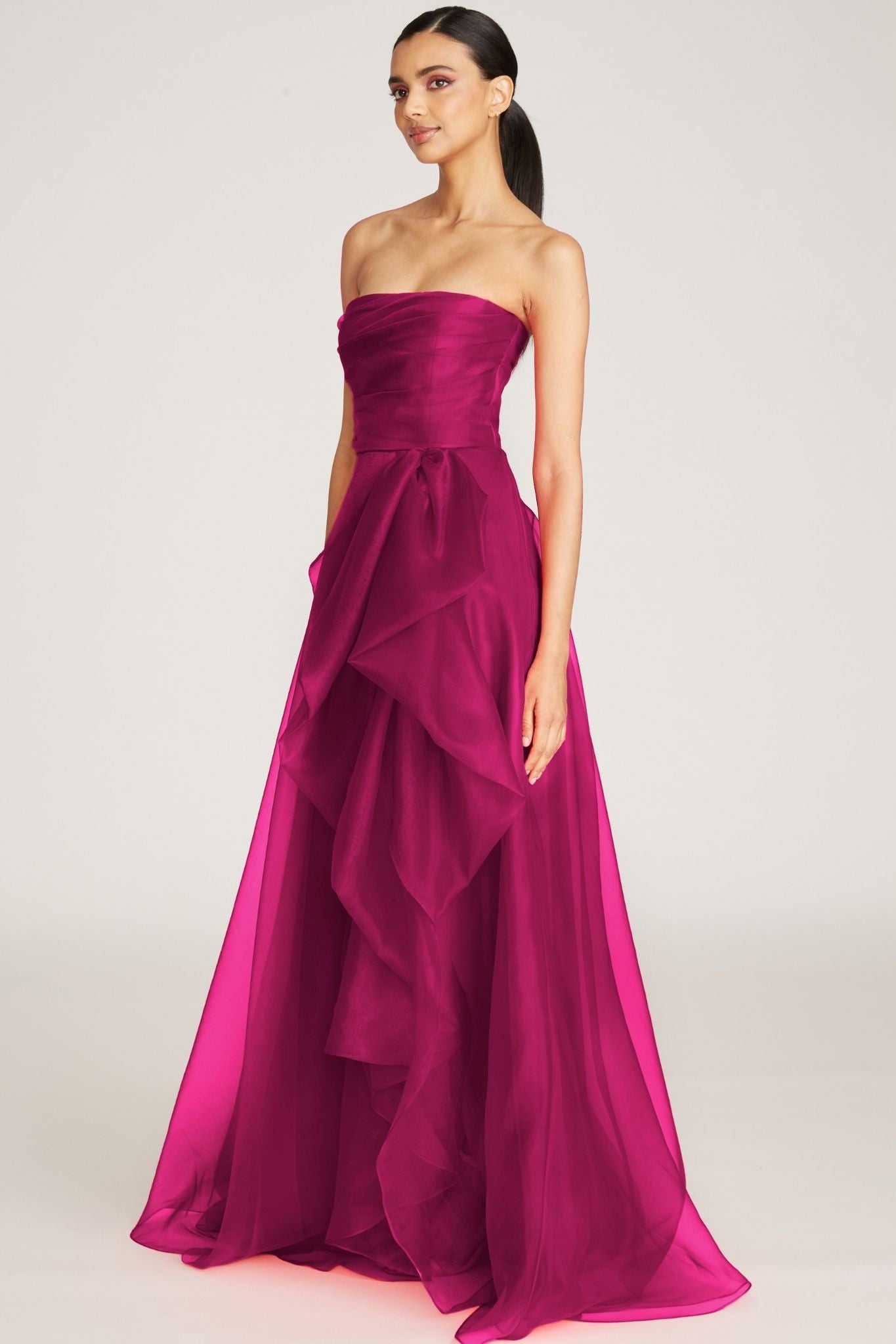Sangria Organza Gown by Theia Couture - RENTAL