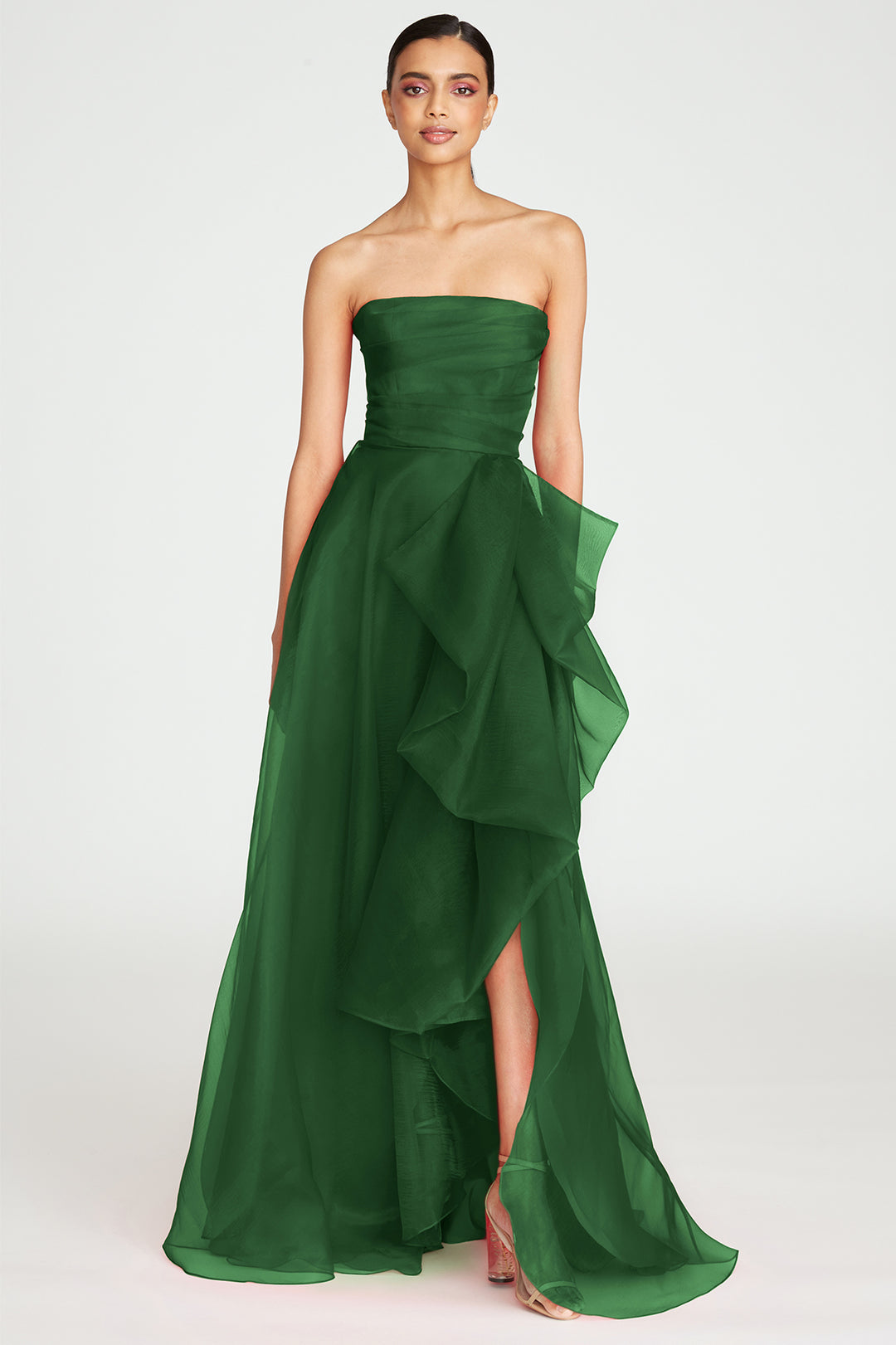 Teresa Organza Gown in Green by Theia Couture - RENTAL – The Fitzroy