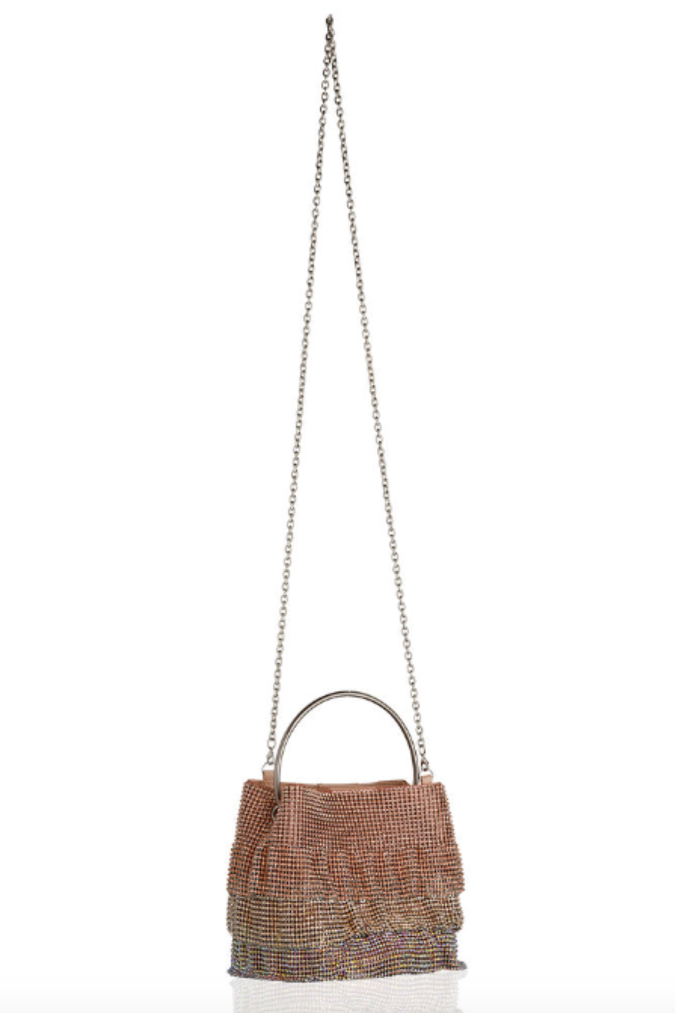 Soleil Bucket Bag in Peach by Whiting and Davis - RENTAL