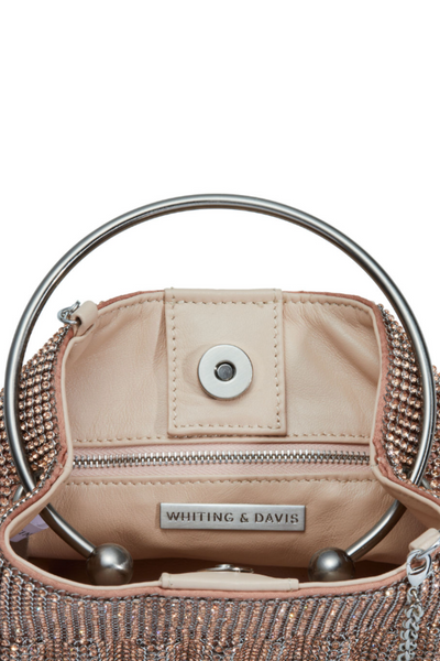 Soleil Bucket Bag in Peach by Whiting and Davis - RENTAL