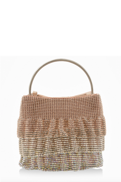 Soleil Bucket Bag in Peach by Whiting and Davis - RENTAL