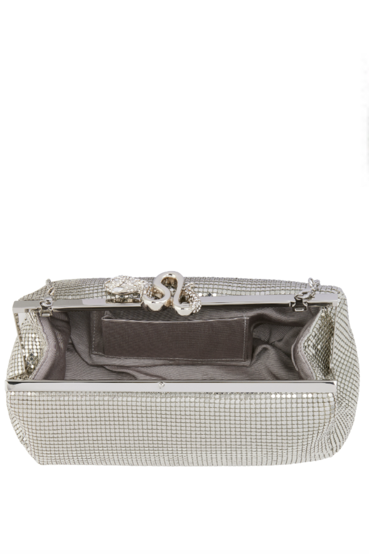 Delphyne Crystal Snake Clutch by Whiting and Davis - FINAL SALE
