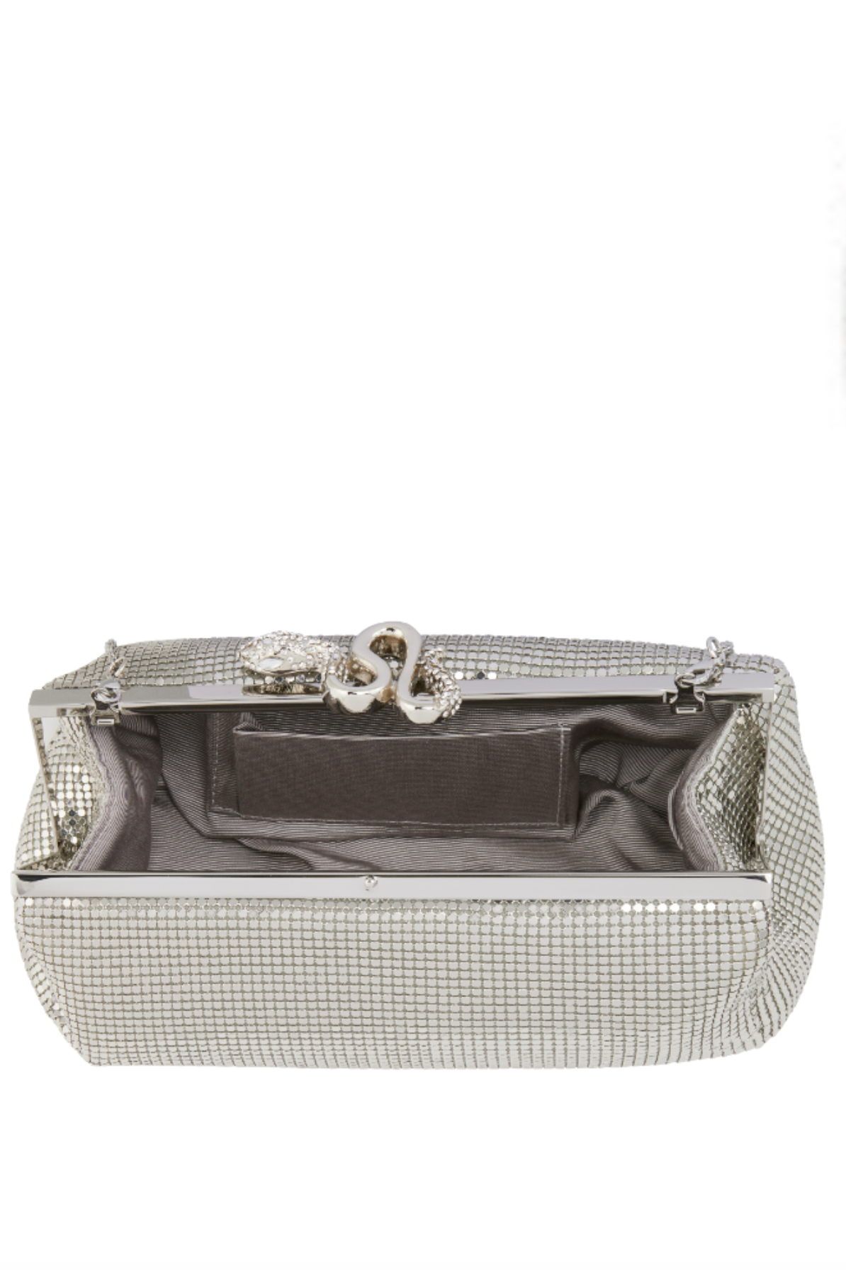 Delphyne Crystal Snake Clutch by Whiting and Davis - RENTAL