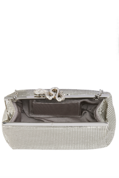 Delphyne Crystal Snake Clutch by Whiting and Davis - FINAL SALE