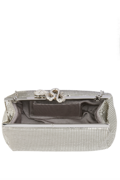 Delphyne Crystal Snake Clutch by Whiting and Davis - RENTAL