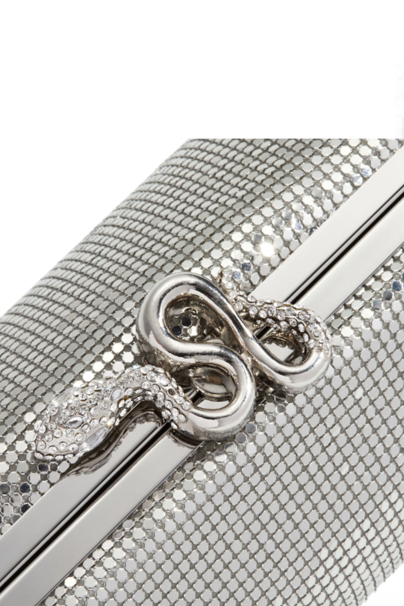 Delphyne Crystal Snake Clutch by Whiting and Davis - FINAL SALE