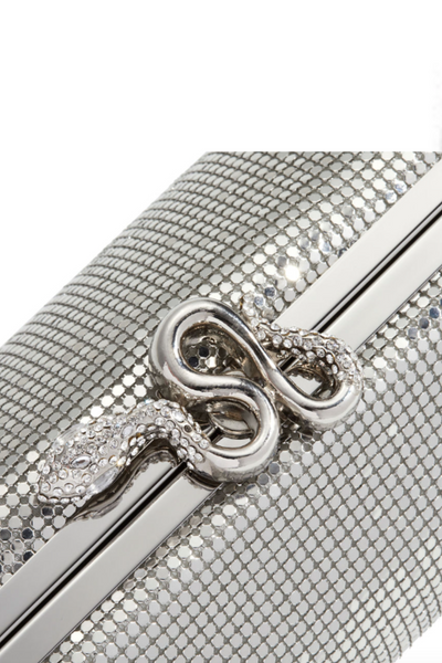 Delphyne Crystal Snake Clutch by Whiting and Davis - FINAL SALE