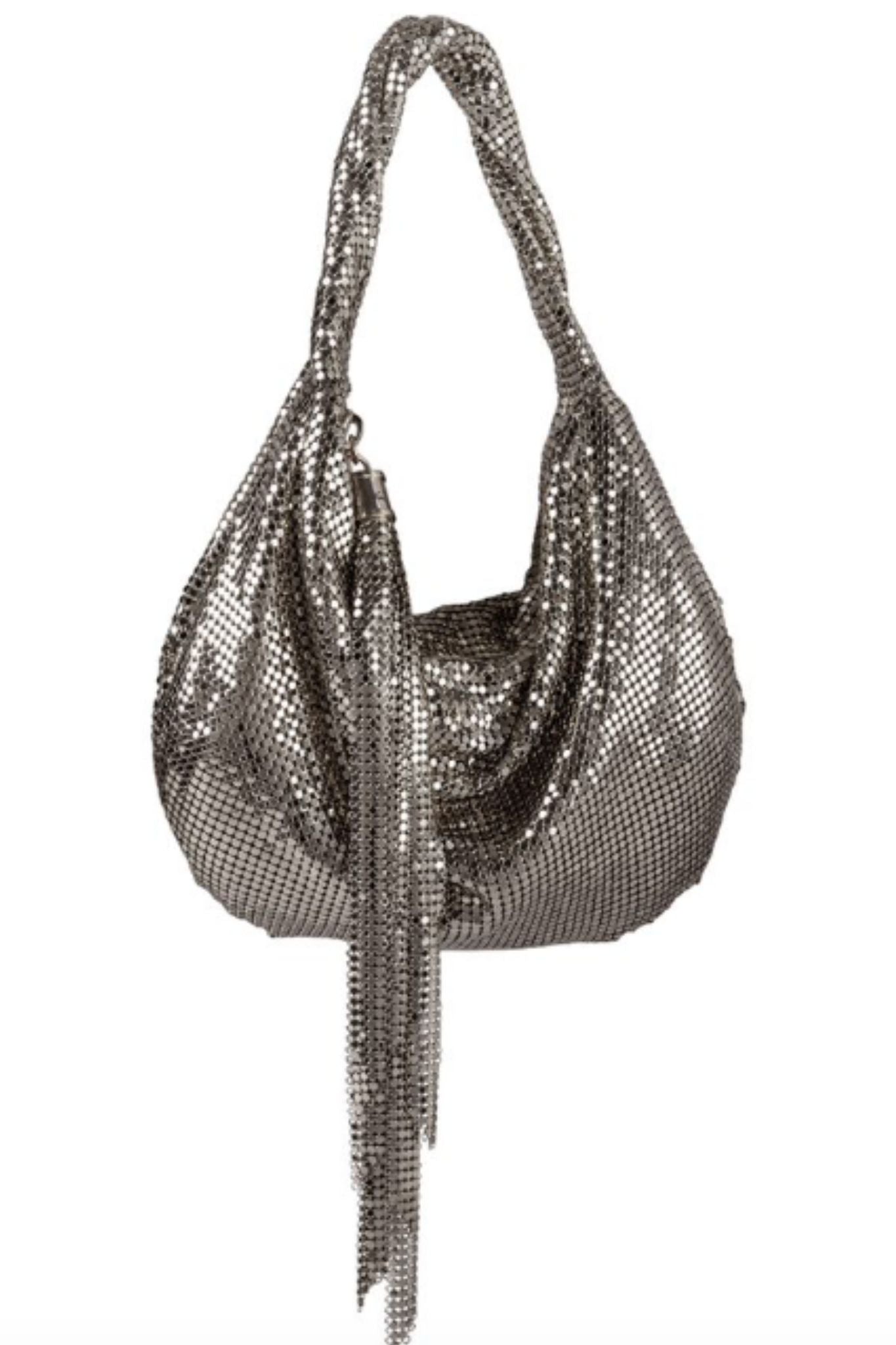Marisol Mesh Hobo Bag in Gunmetal by Whiting and Davis - RENTAL – The ...