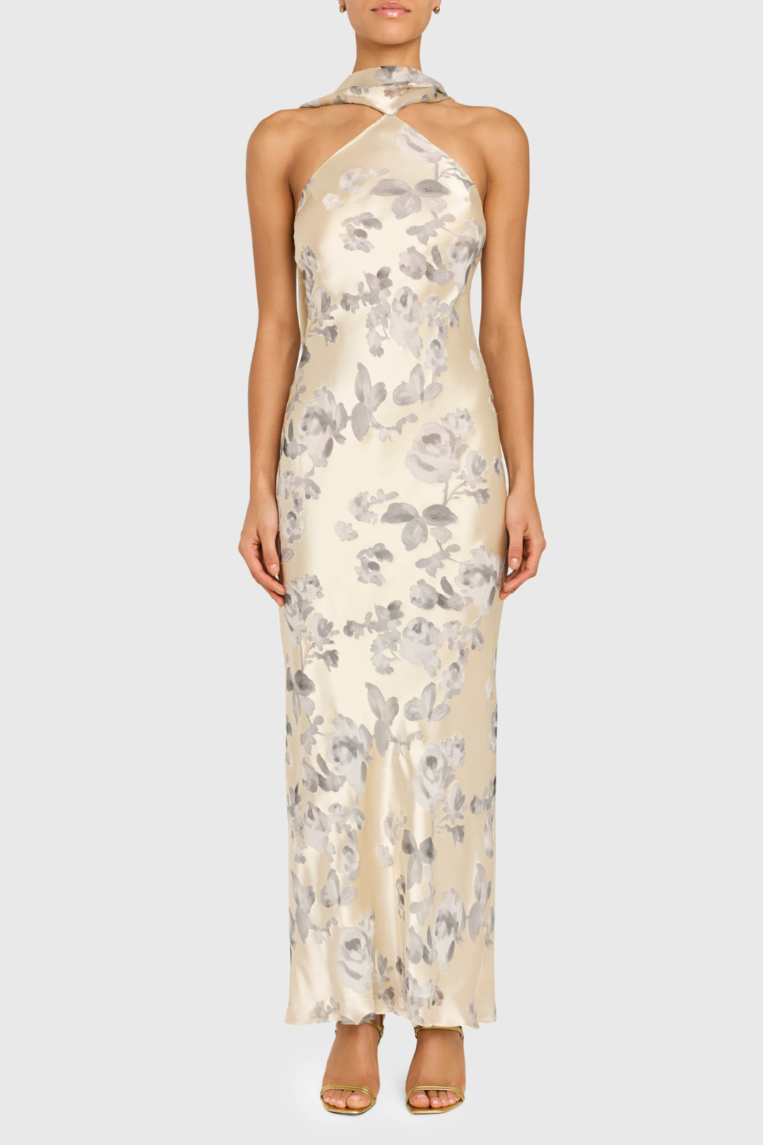 Ashton Maxi Dress in Snow Petal by Amanda Uprichard