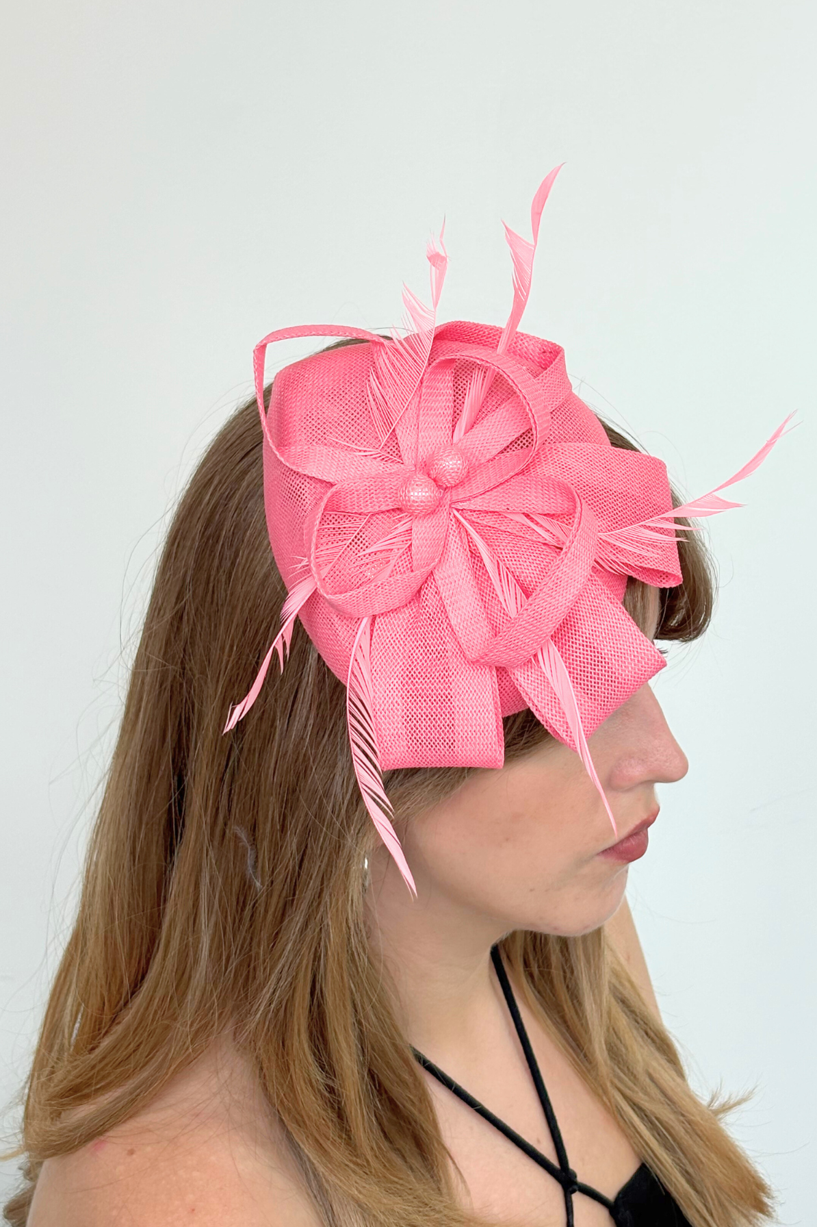 Beau in Pink Fascinator - RENTAL