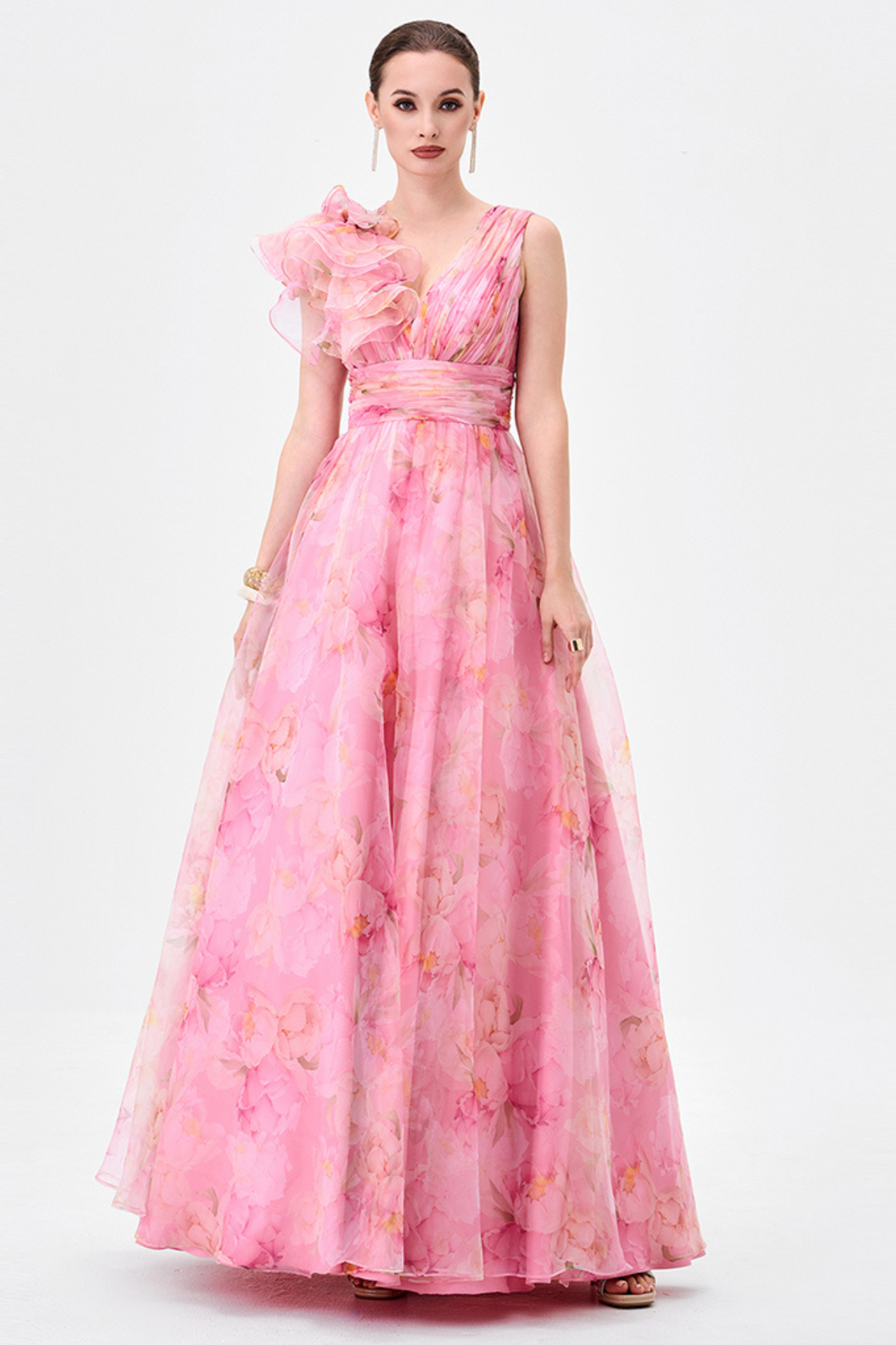 bariano pink dress Bariano - Alanna Jacquard A Line Dress | Pink