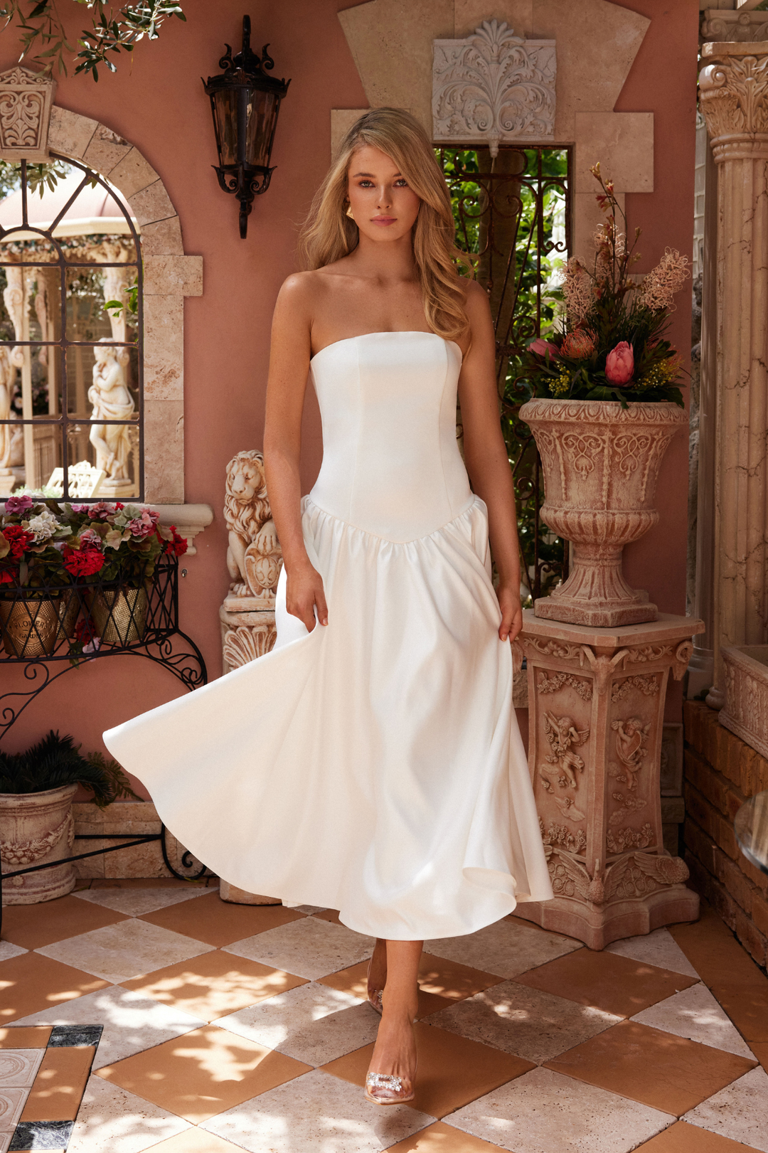 Madison Dress in White by Elle Zeitoune