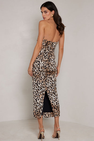Rayleigh Leopard Midi Dress by Elle Zeitoune - RENTAL
