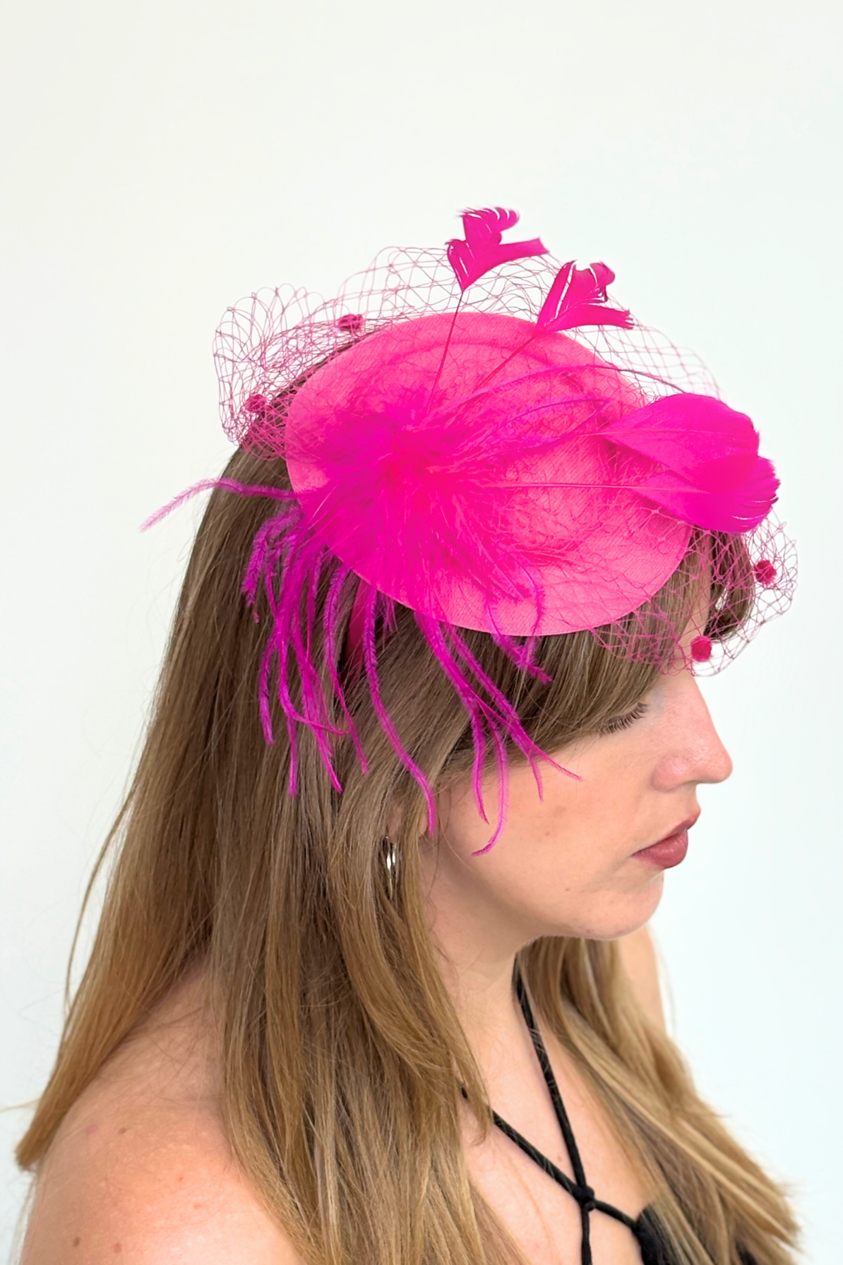 Fortune Pink Fascinator - RENTAL