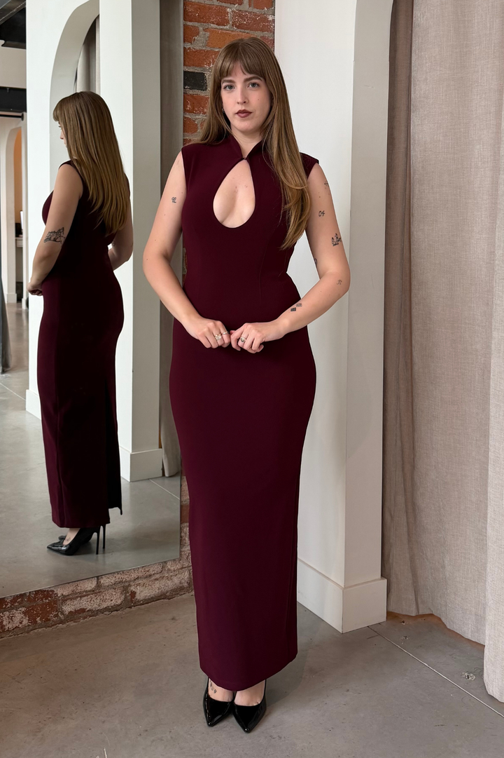 Gaia Maxi Dress in Wine by Nookie