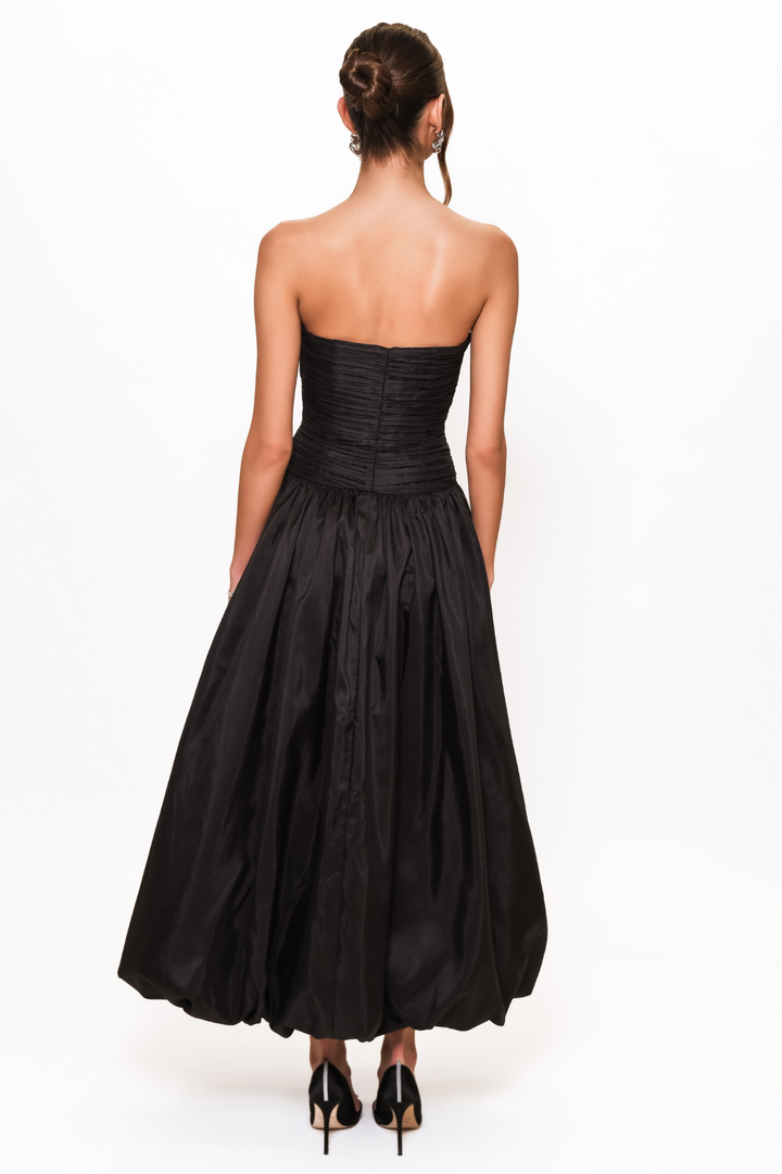 Georgia Strapless Dress in Black by Hutch - RENTAL  The Fitzroy