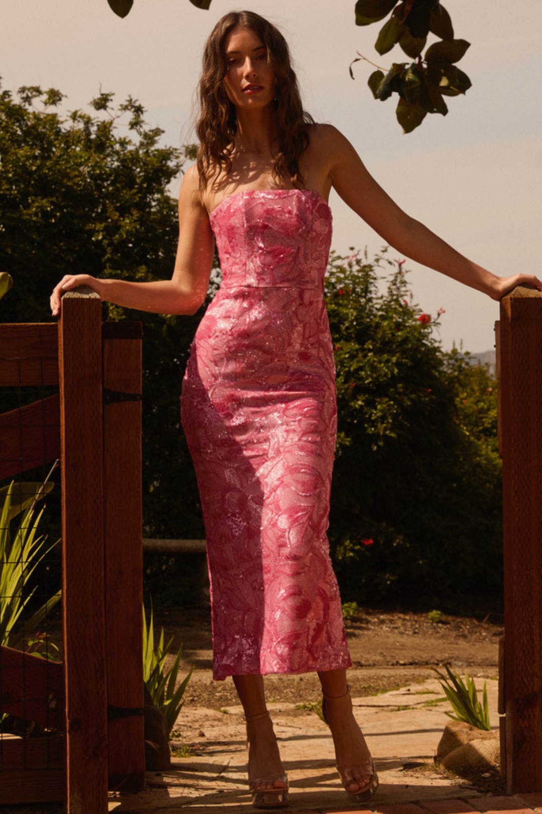 Leslie Dress in Rose Pink by HELSI - RENTAL The Fitzroy Leslie Dress in Rose Pink by HELSI - RENTAL The Fitzroy
