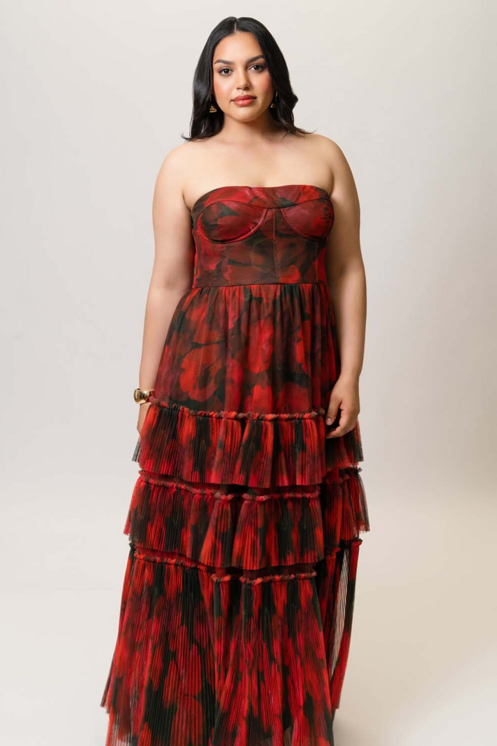 strapless open back dress Underwater Mosaic - Isabella Dress main image 0