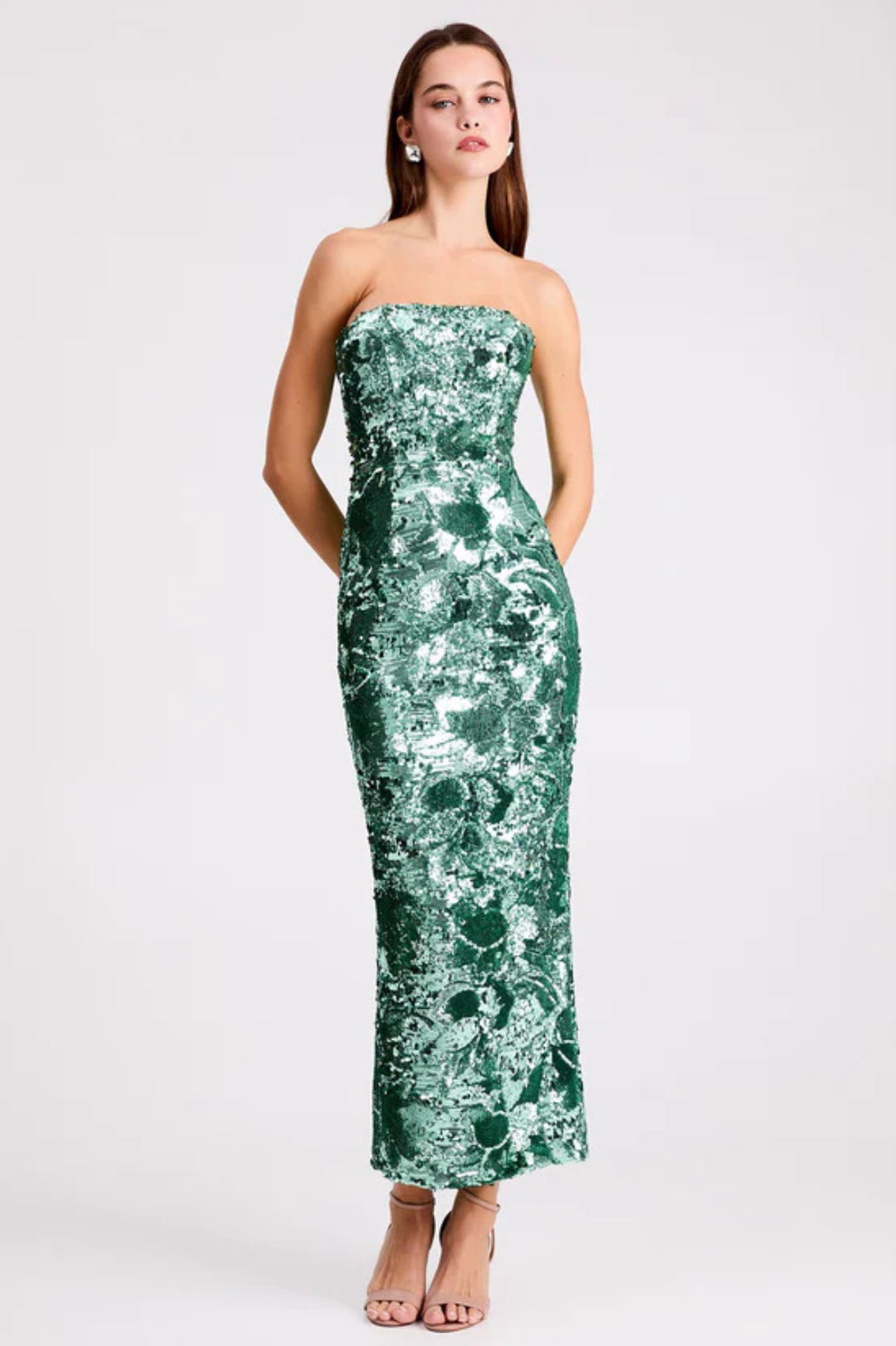 Leslie Dress in Teal by HELSI - RENTAL – The Fitzroy
