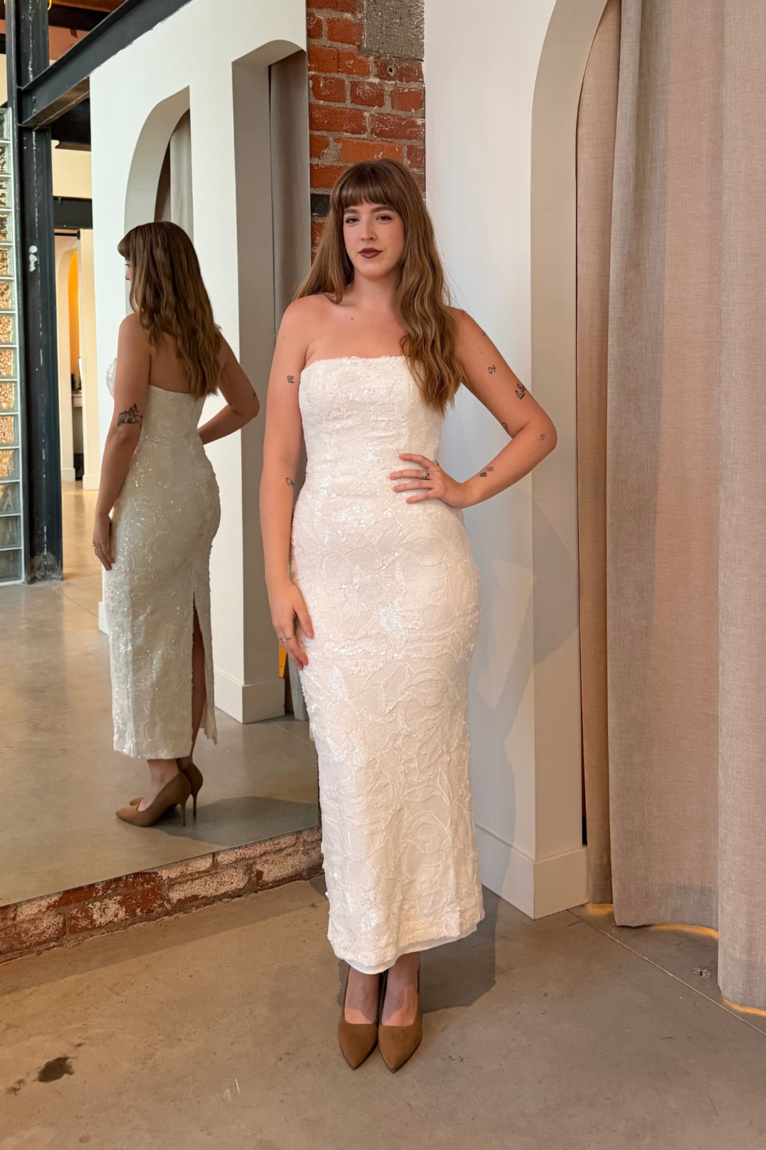 Leslie Dress in White by HELSI Leslie Dress in White by HELSI