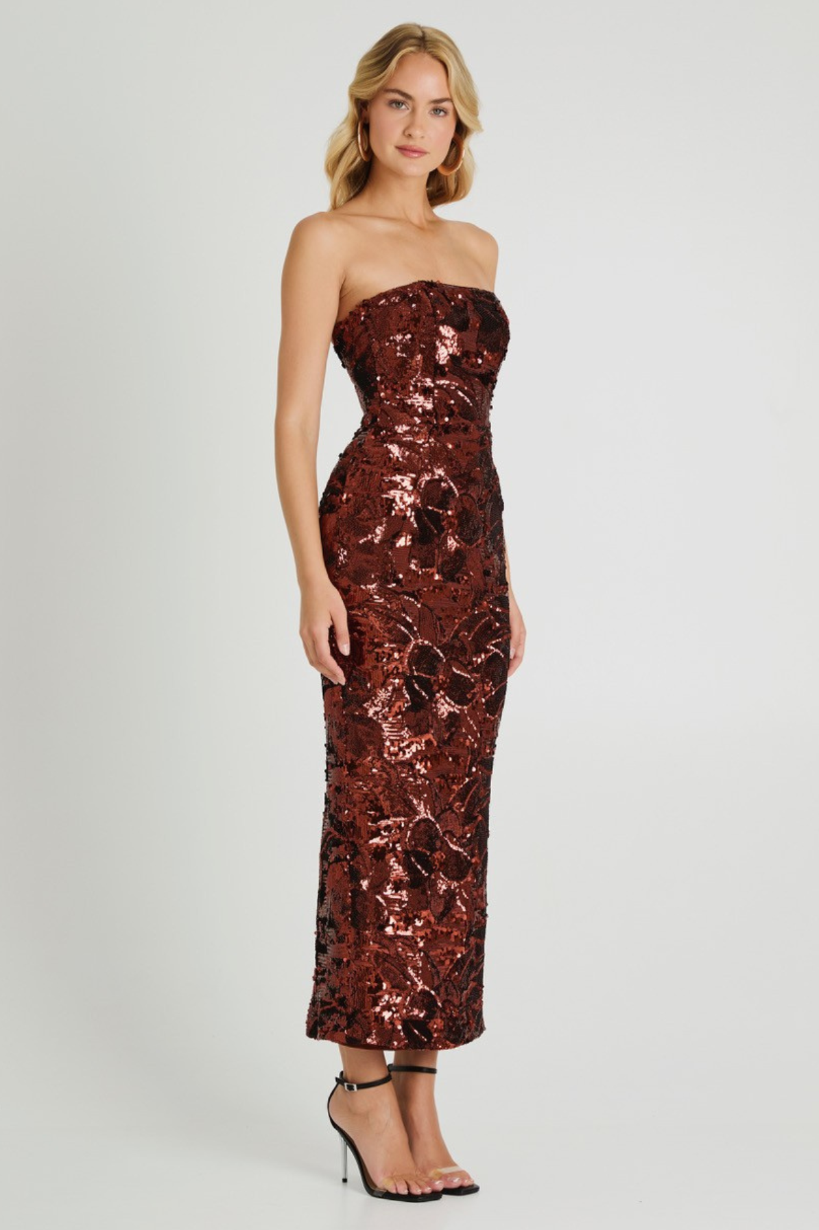 Leslie Dress in Copper by HELSI - RENTAL