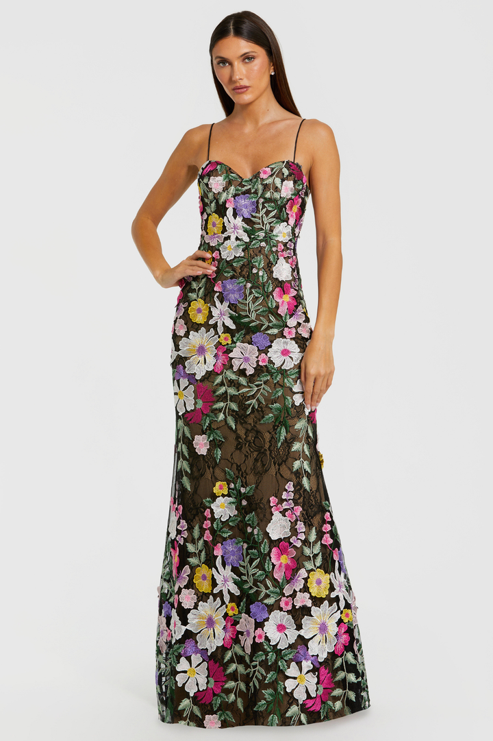 Lilana Gown in Black by Mac Duggal - Cottage Black Tie Wedding Dress Rental