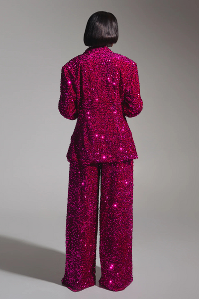Liza Suit in Magenta by OFUURE - RENTAL
