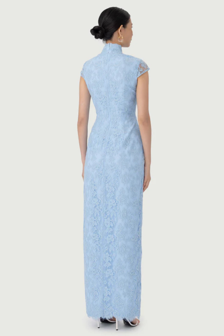 Moira Lace Gown in Sky Blue by Sau Lee - RENTAL – The Fitzroy