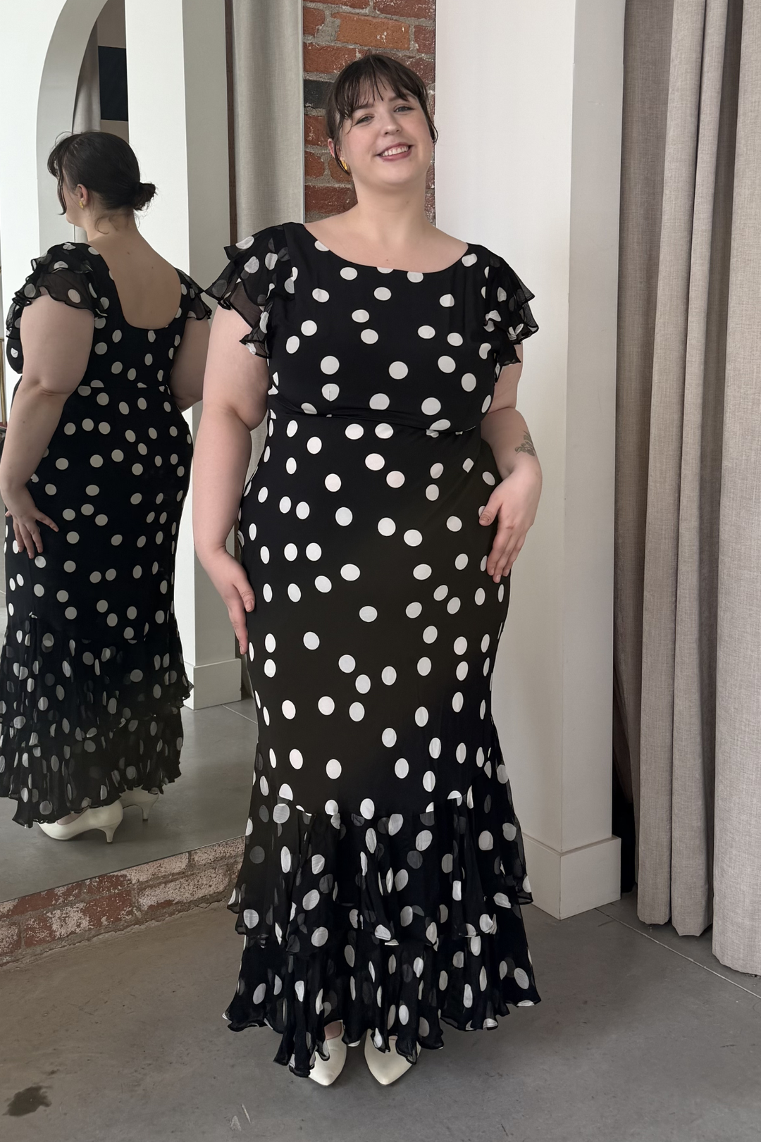 Ordinia Bouquet Dress in Polka Dot by Rixo London