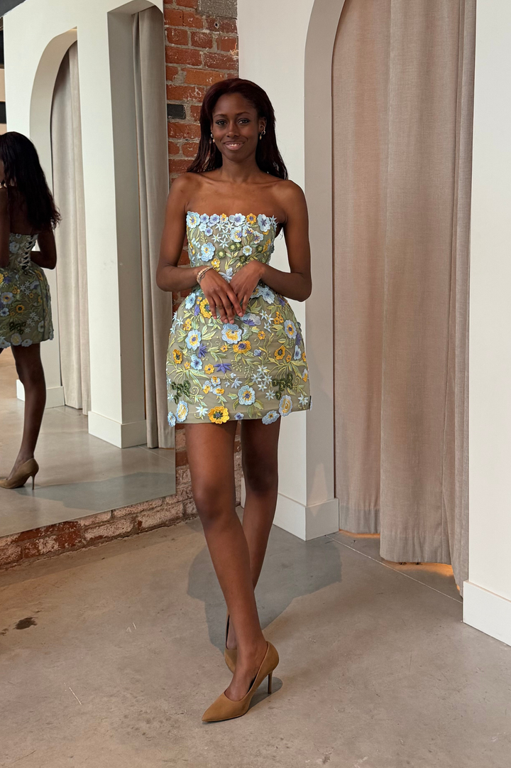 Portofino Floral Strapless Mini Dress by Bronx and Banco The Fitzroy Portofino Floral Strapless Mini Dress by Bronx and Banco The Fitzroy