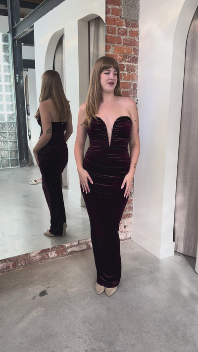 Nina Gown in Mulberry by Nookie - RENTAL