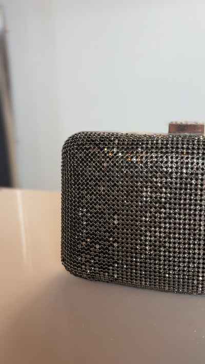 All-Over Crystal Clutch in Black Ombre by Whiting and Davis - RENTAL