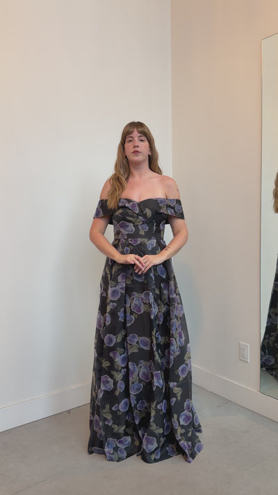 Thalia Off the Shoulder Gown by Bariano - RENTAL