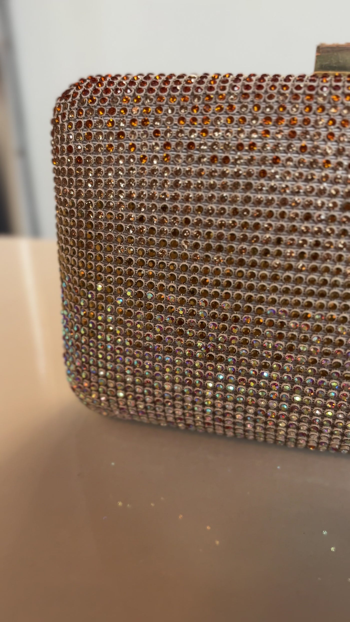 All-Over Crystal Clutch in Gold Ombre by Whiting and Davis - RENTAL