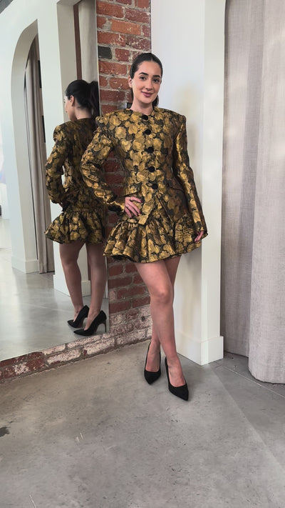 Wanda Floral Brocade Suit by Ronny Kobo - RENTAL