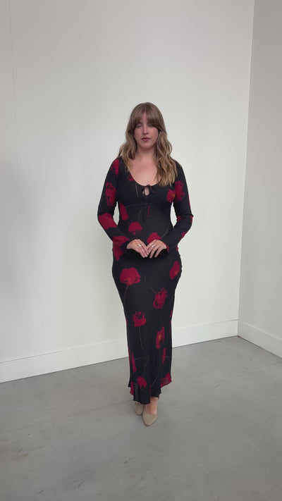 Selma Dress in Euphoria Noir by Realisation Par - RENTAL