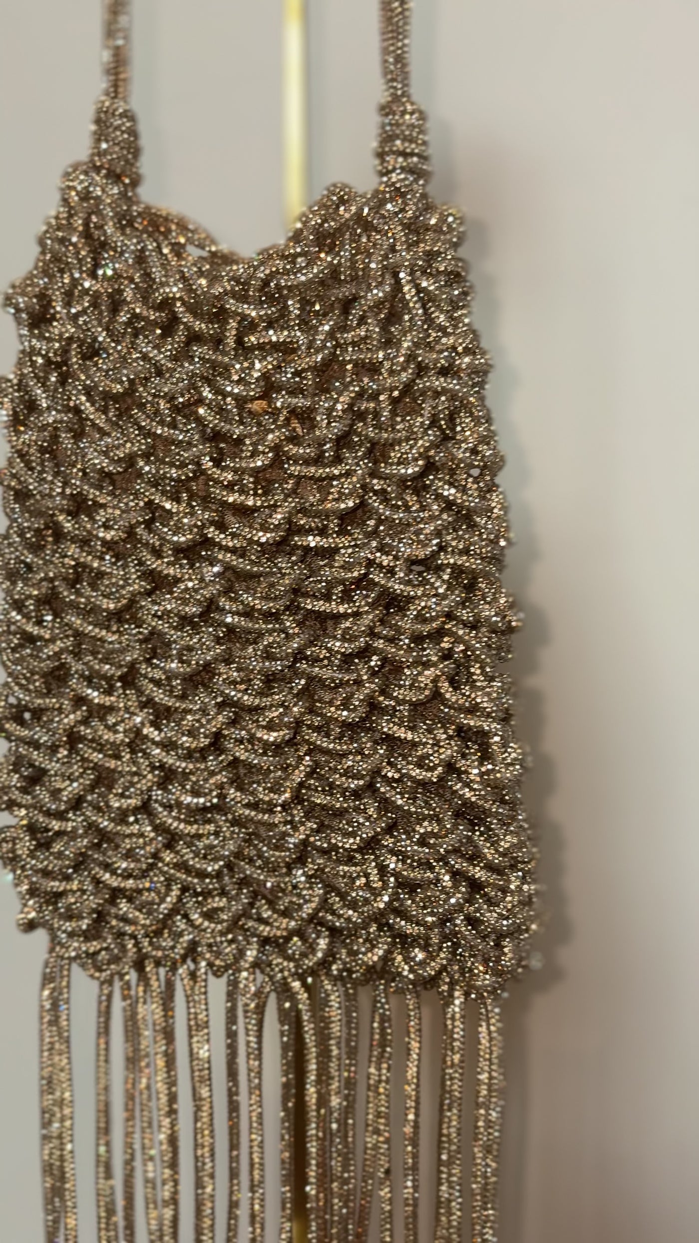 Miami Fringe Bag in Gold by MELA - RENTAL