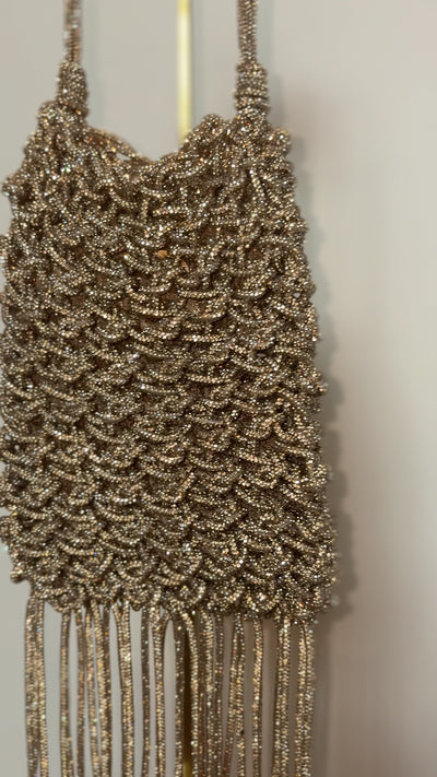 Miami Fringe Bag in Gold by MELA - RENTAL